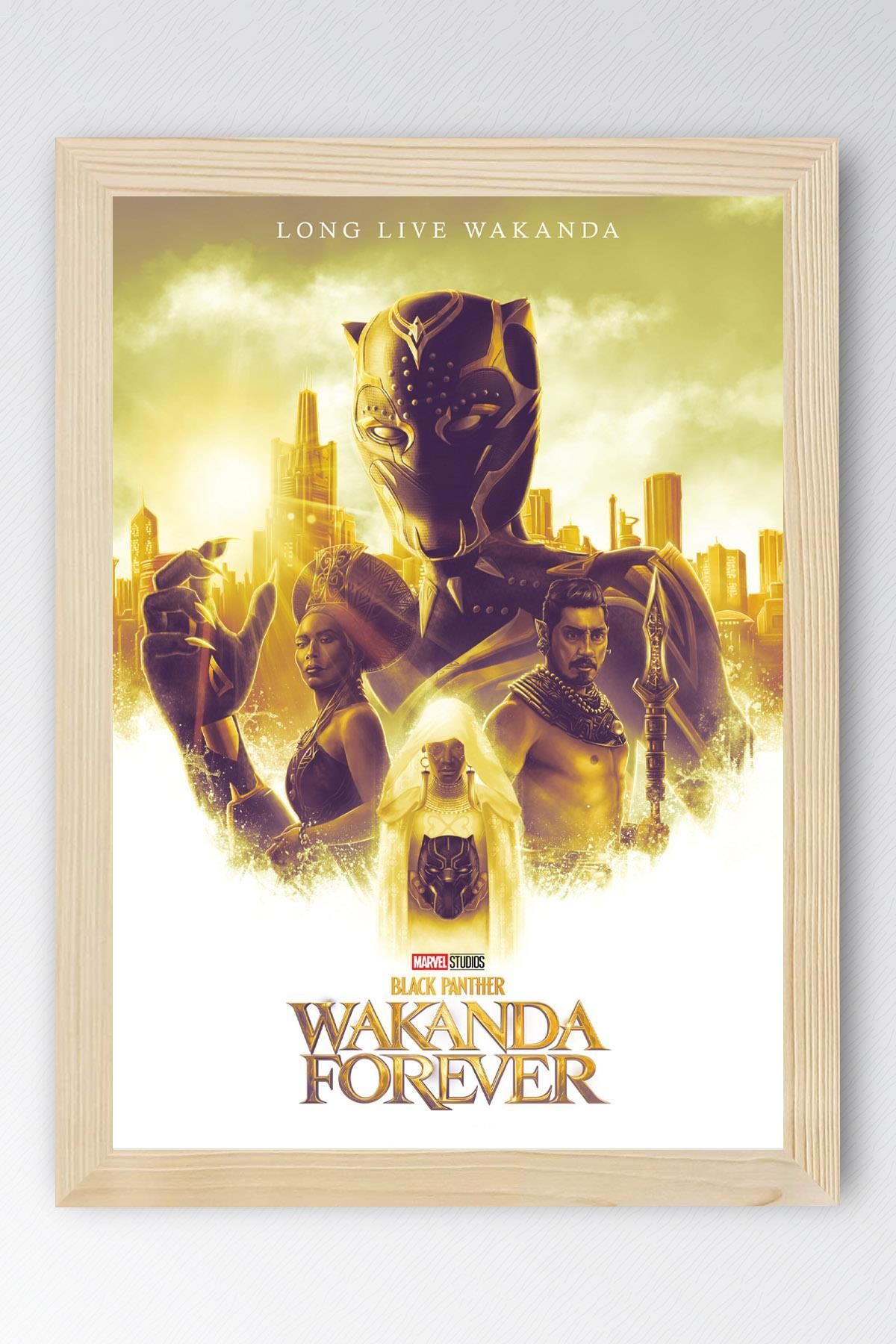 Saturn Black Panther Wakanda Çerçeveli Tablo - Marvel Film Poster Tablo