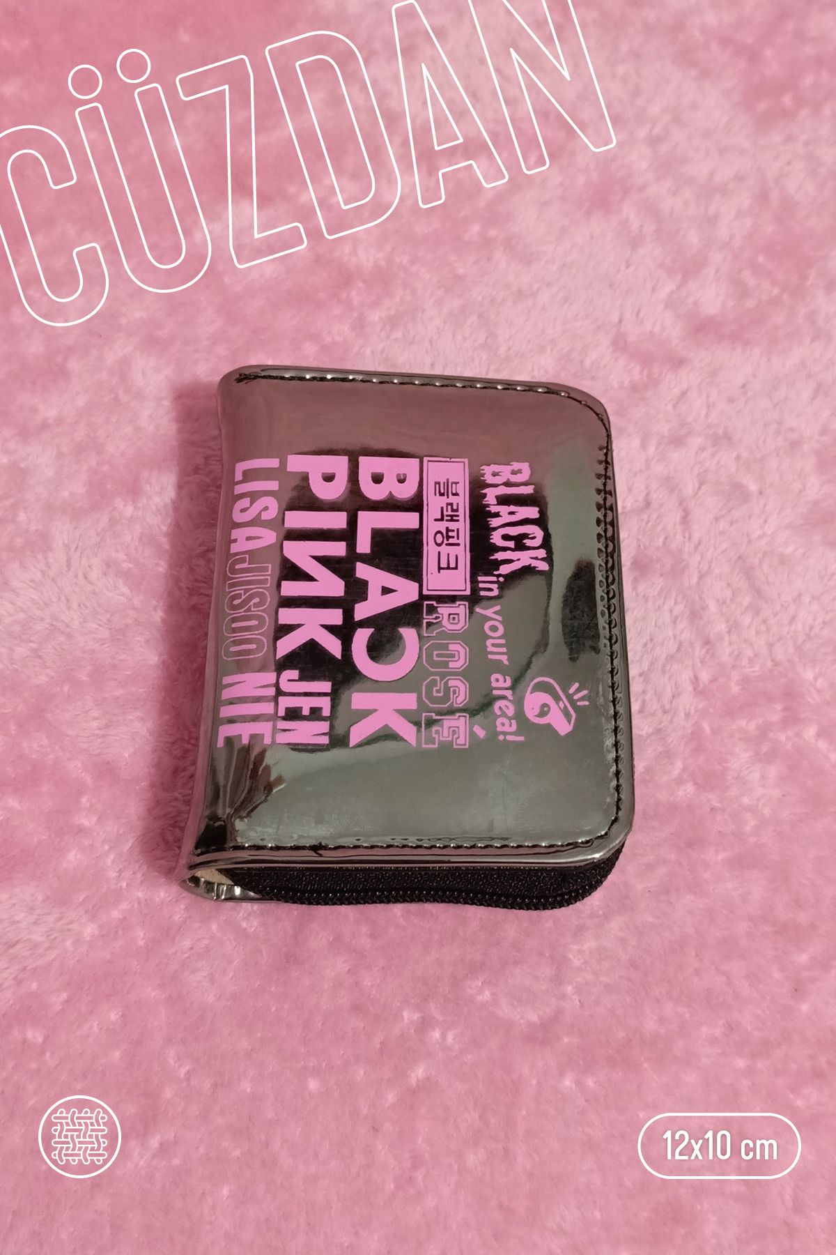 Tenda Black Pink cüzdan metalik