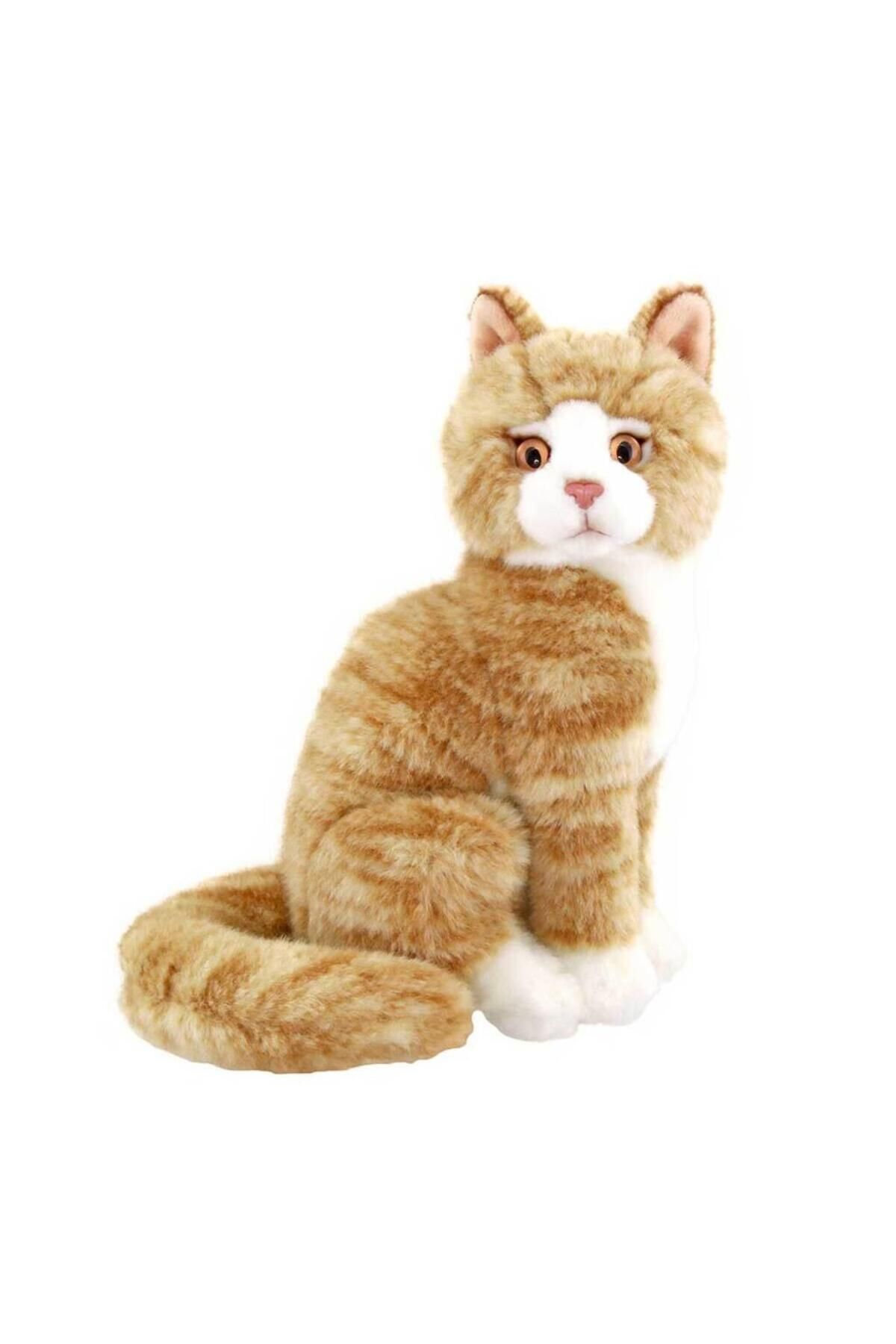 gcaksesuar Nessiworld Oturan Krem Peluş Kedi 22 cm