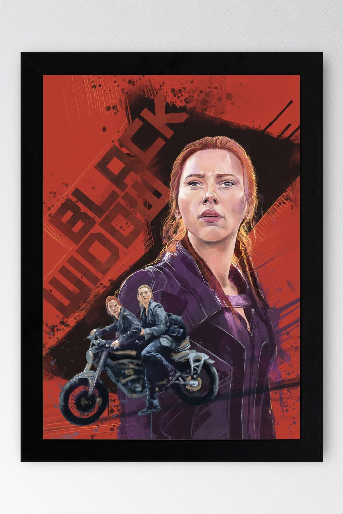 Saturn Black Widow Çerçeveli Tablo - Marvel Poster Tablo