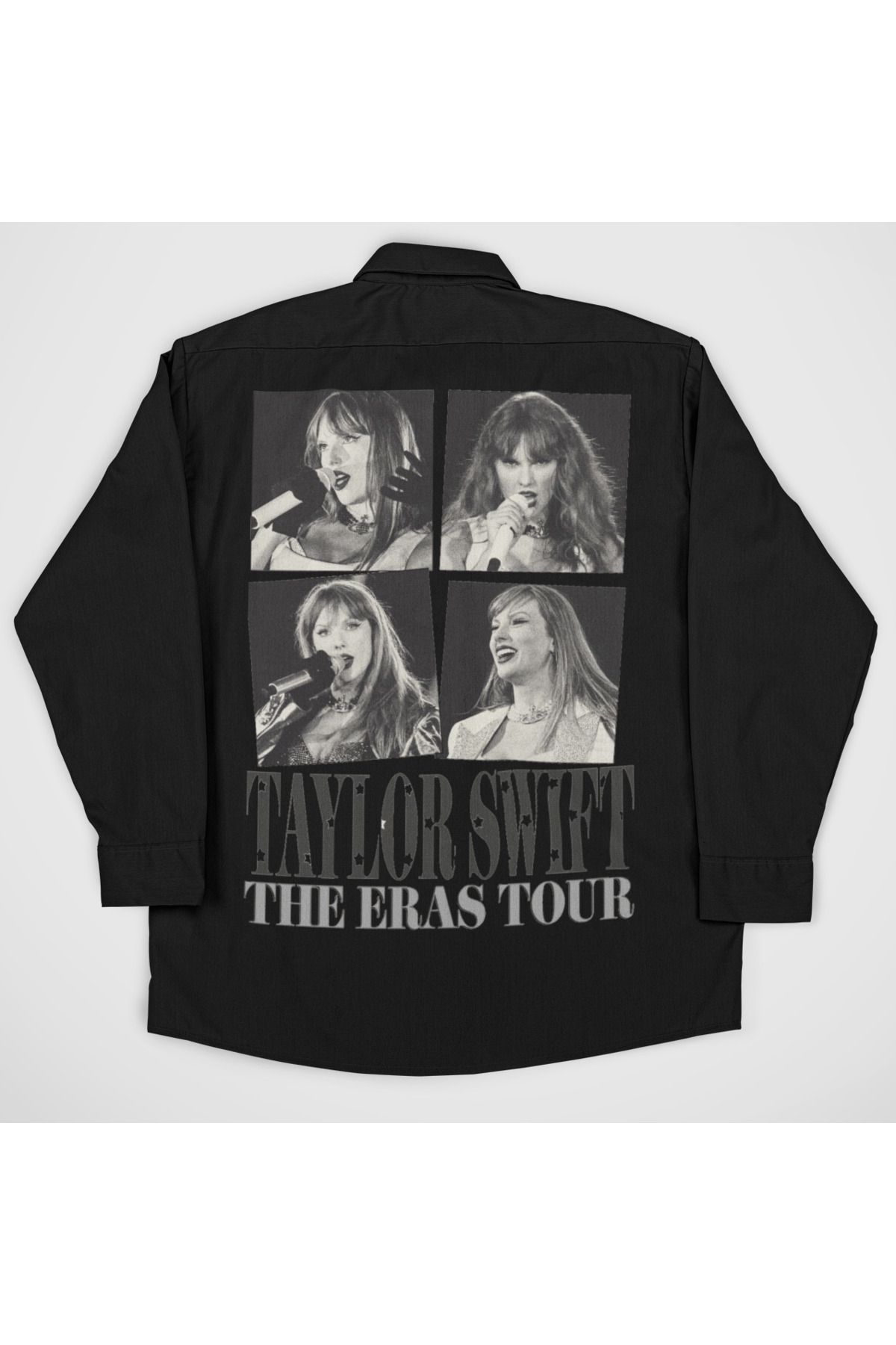 SEVBANO Taylor Swift The Eras Tour Baskılı Unisex Şarkıcı Cepli Gömlek