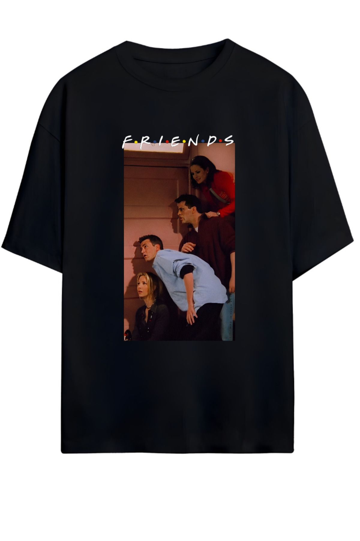 MAGORS FRIENDS TASARIMLI YENİ SEZON UNISEX OVERSIZE PAMUKLU T-SHIRT