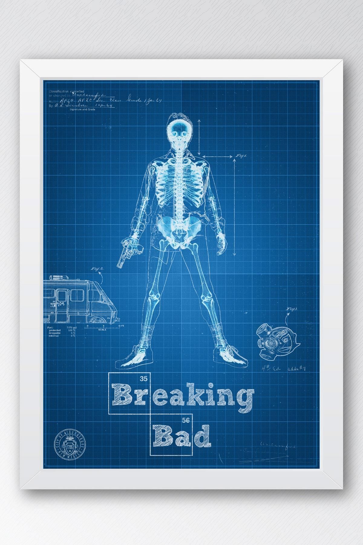 Saturn Breaking Bad Çerçeveli Tablo - Dizi Afişi Poster Tablo