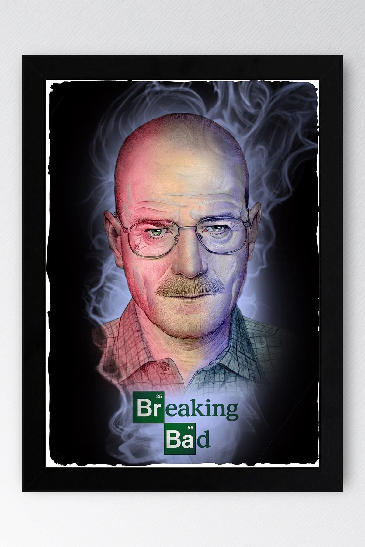 Saturn Breaking Bad Çerçeveli Tablo - Dizi Afişi Walter White Poster Tablo