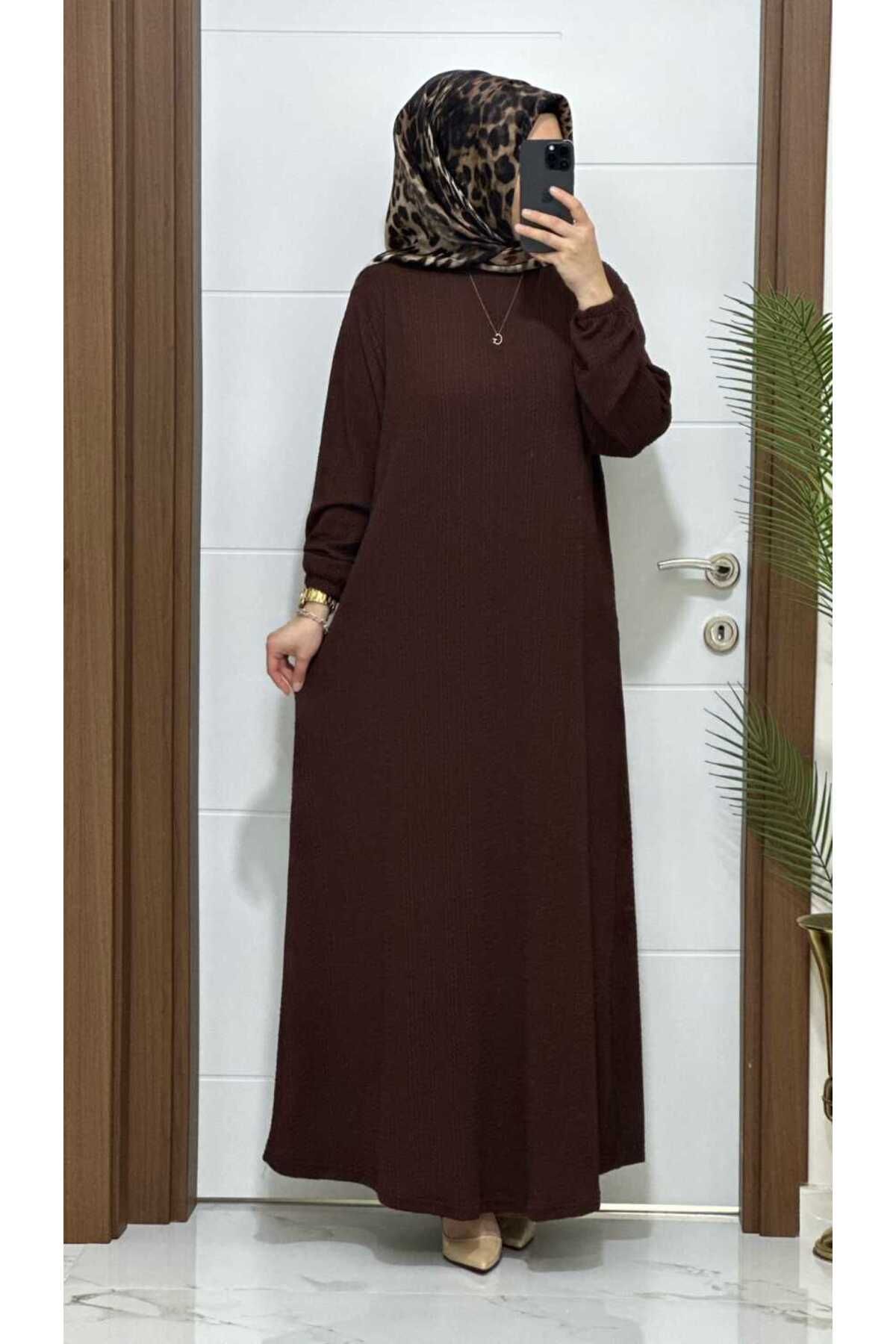 MODA ALMİRA 1018 K 60 KAHVERENK AYLA ELBİSE