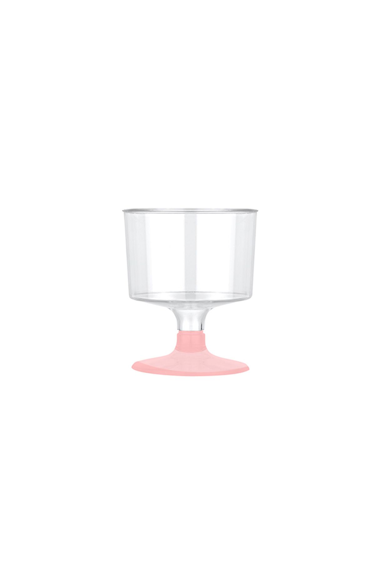 Eminonutoptanci Ayaklı Shot Bardağı Küçük Plastik Kadeh 50 ML (6 Adet) Pembe