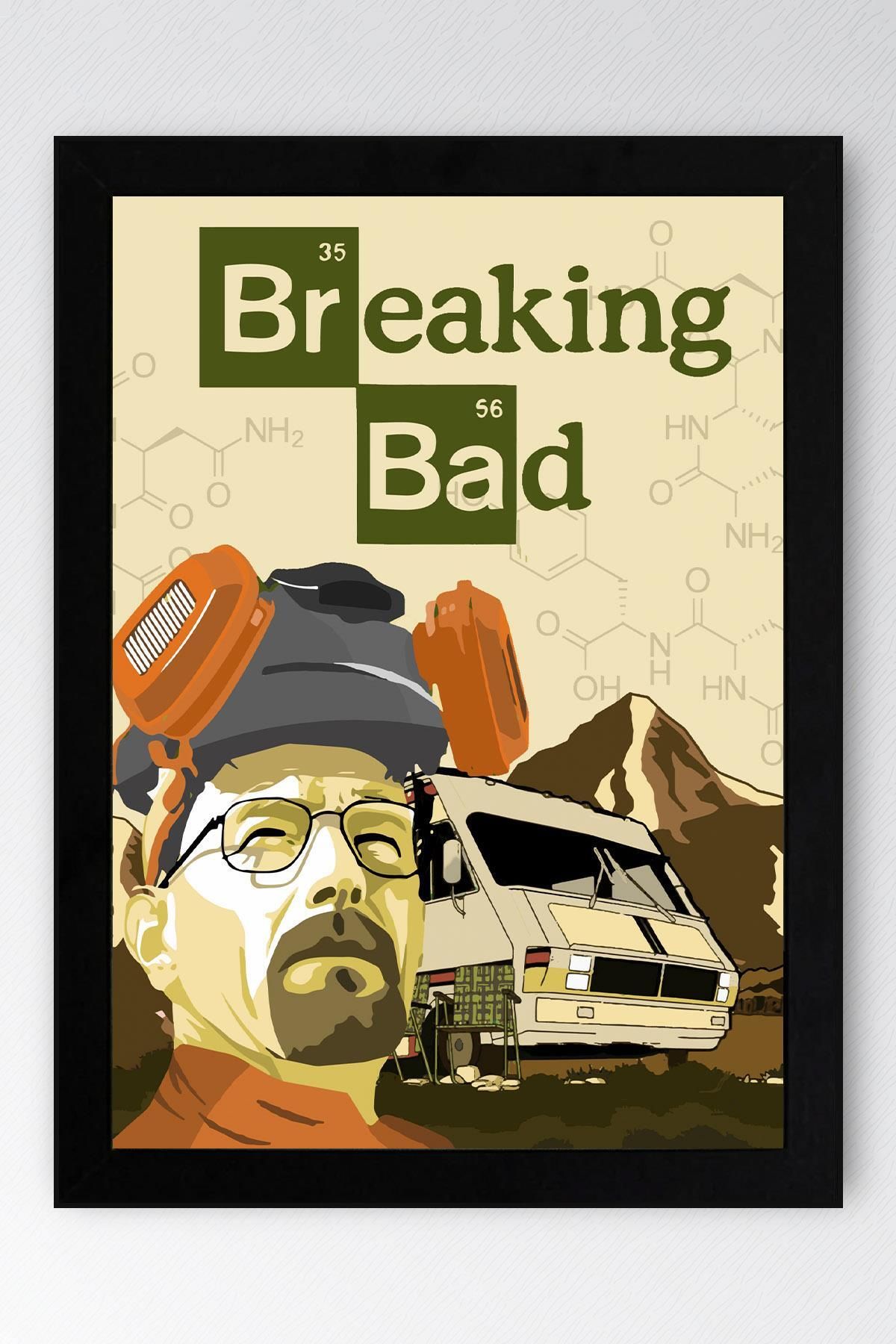 Saturn Breaking Bad Çerçeveli Tablo - Dizi Afişi Poster Tablo