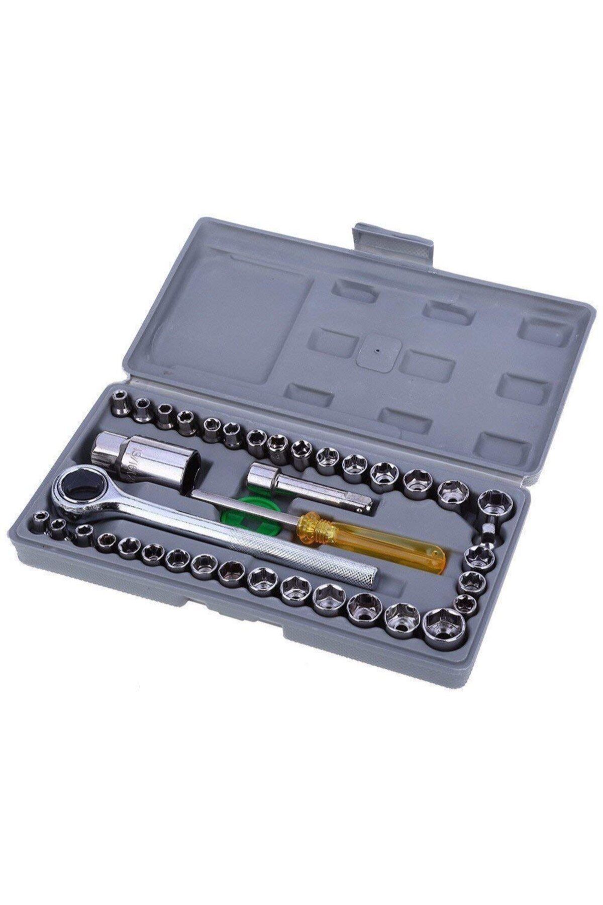 Go İthalat 40 PARÇA  LOKMA TAKIMI PLASTİK KUTULU COMBINATION SOCKET WRENCH SET (4928)