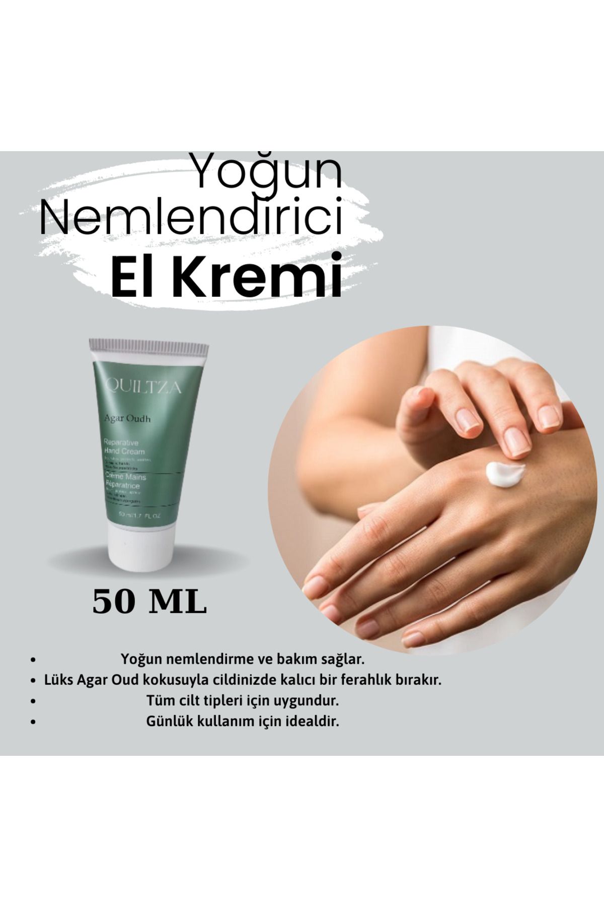 Quiltza Home Nemlendirici El Kremi- Agar Oud- 50ml