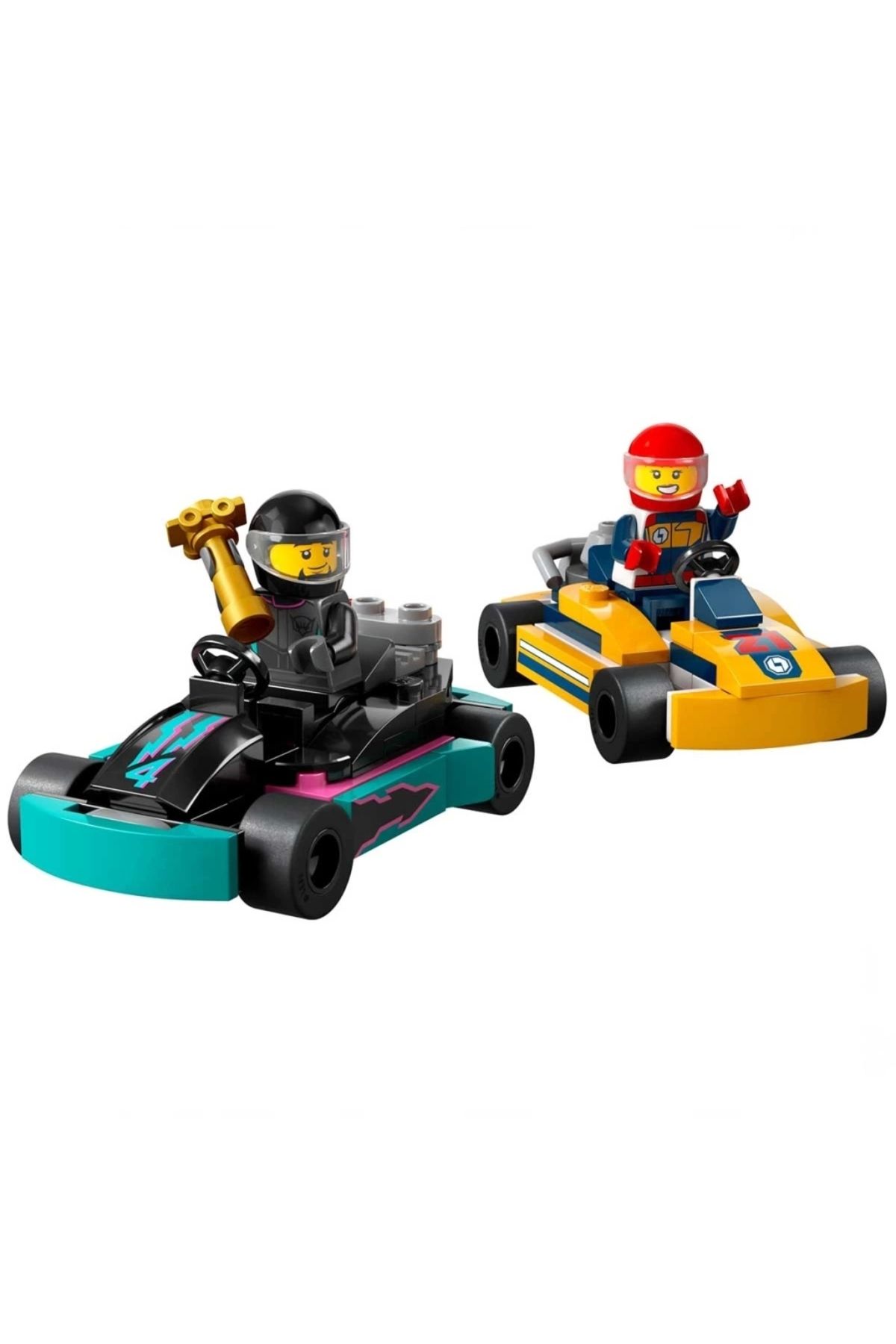 TWOX Çocuk LEGO City Go-Kartlar ve Yarış Sürücüleri 60400