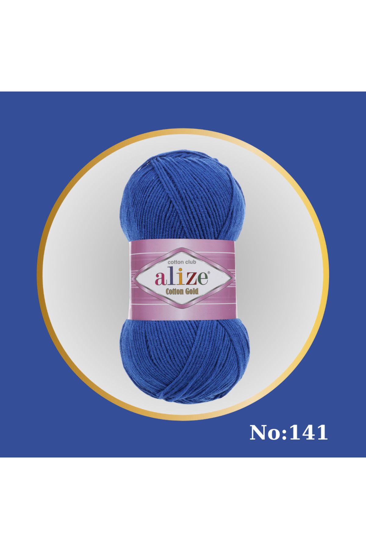 Alize Cotton Gold El Örgü İpliği 1-Adet Renk Kodu:141-Saks-Mavisi 100 gr - 330 m