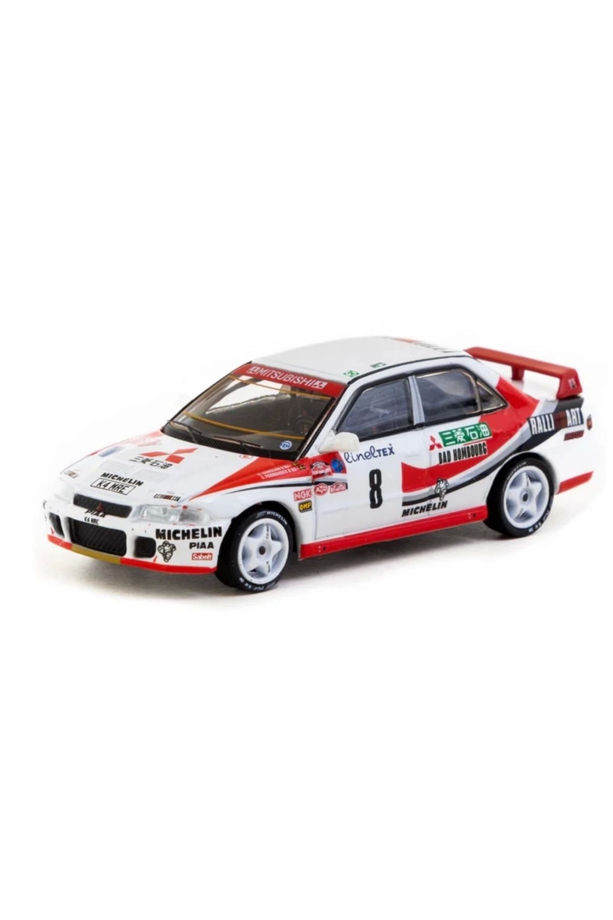 TWOX Çocuk Tarmac Works 1/64 Mitsubishi Lancer Evolution Rallye Monte-Carlo 1993 #8