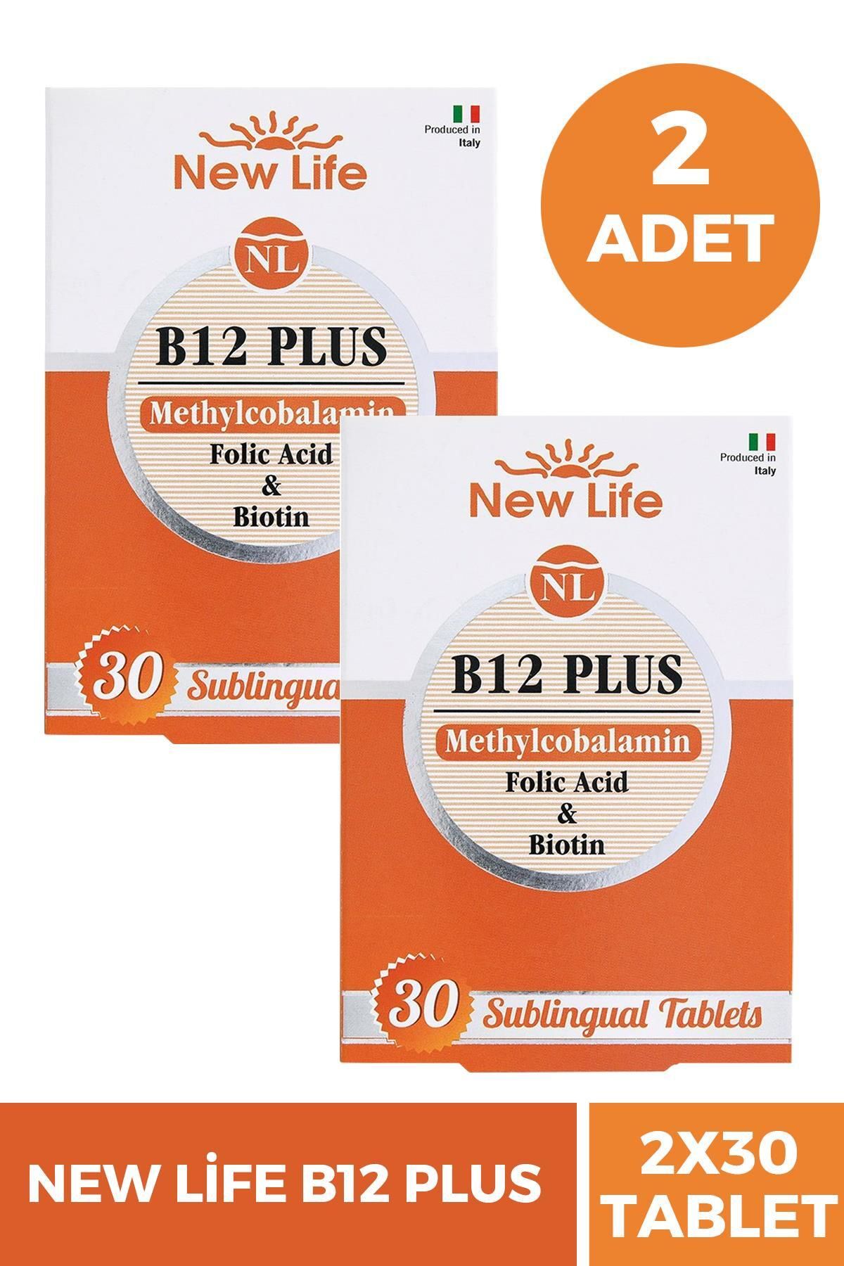 New Life B12 Plus Methylcobalamin 30 Tablet 2 Adet