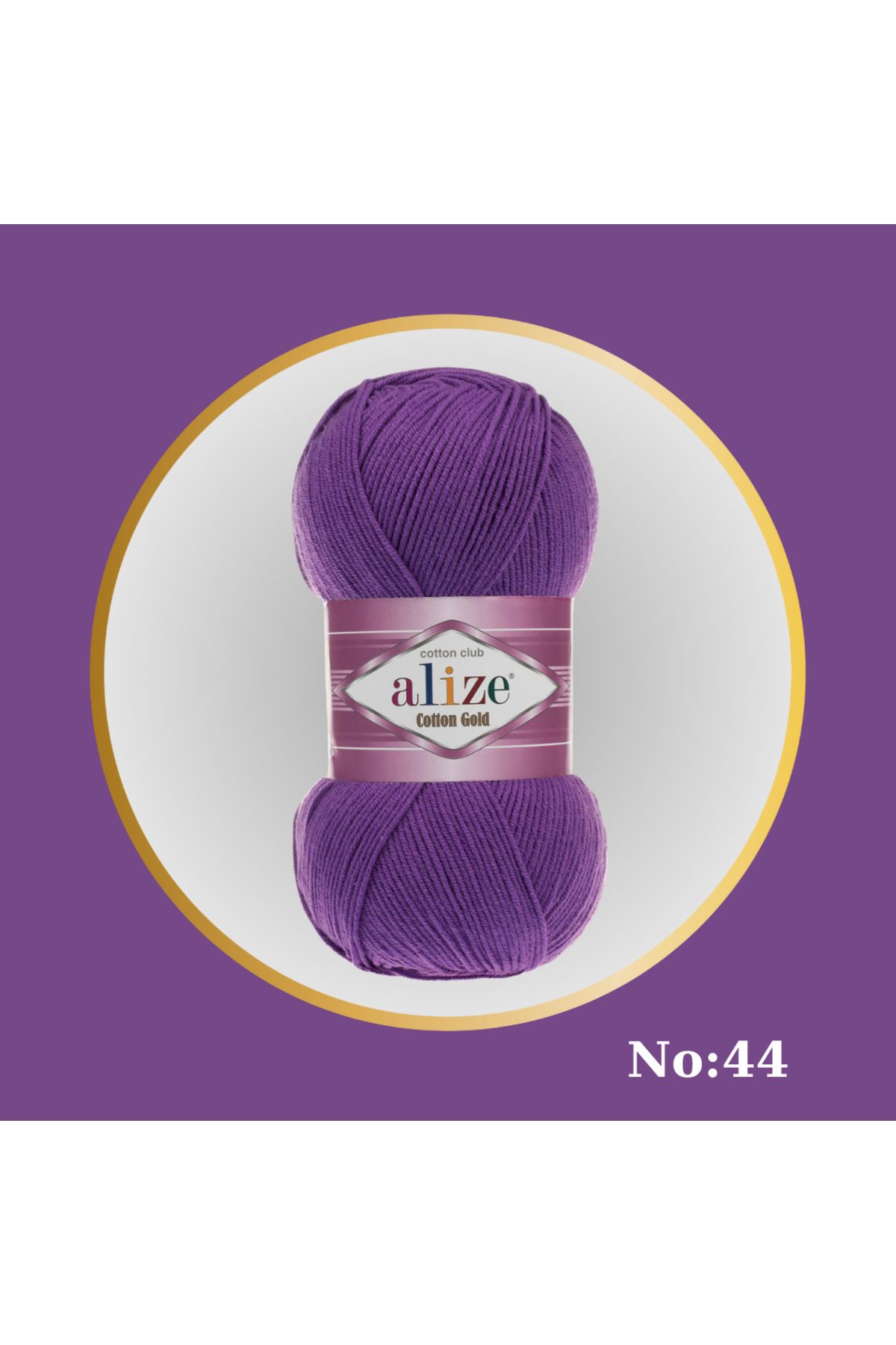 Alize Cotton Gold El Örgü İpliği 1-Adet Renk Kodu:44-Mor 100 gr - 330 m