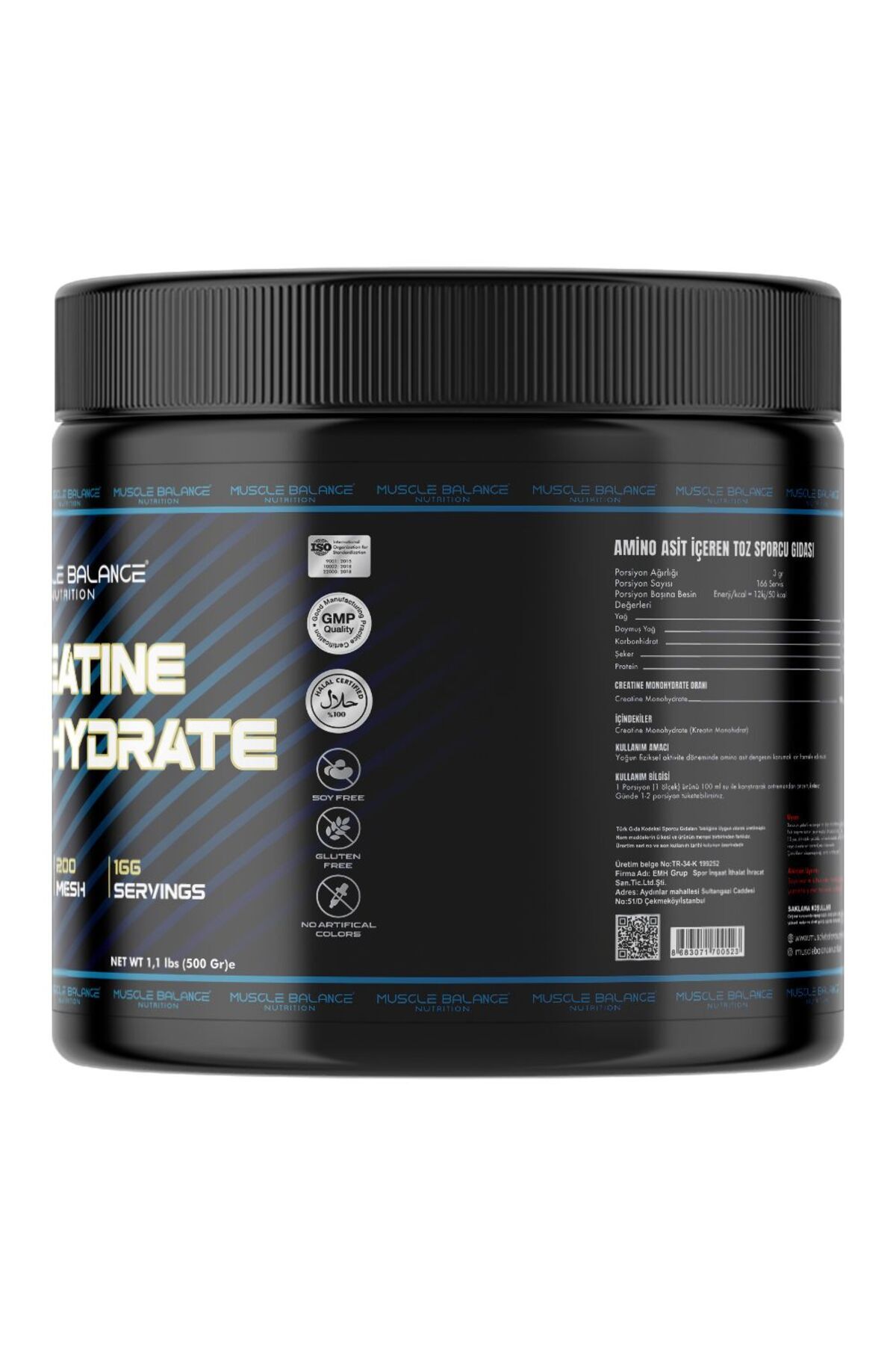 MUSCLE BALANCE-500 g Creatine Monohydrate - 166 Service 3