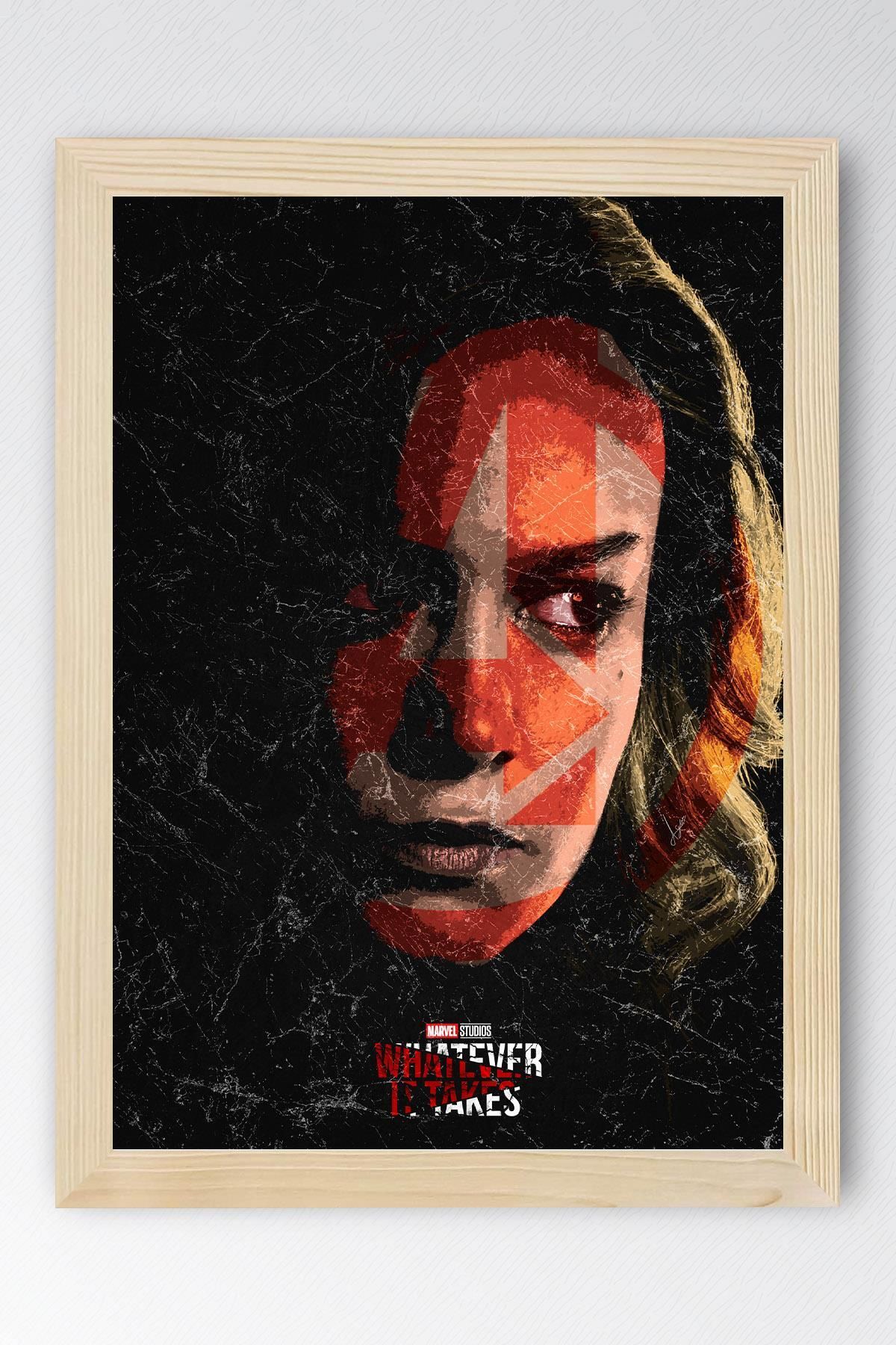 Saturn Captain Marvel Çerçeveli Tablo - Kaptan Marvel Avengers Poster Tablo