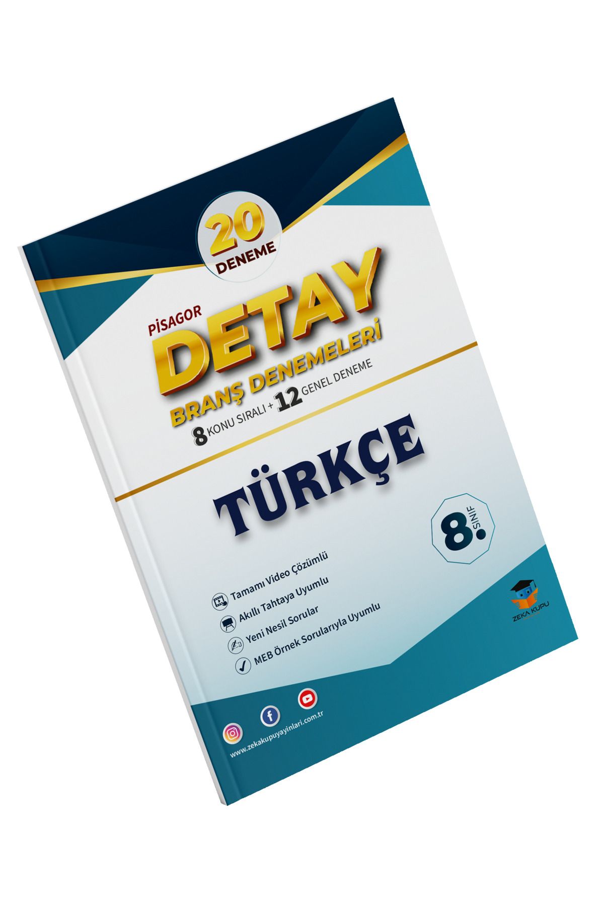 Zeka Küpü Yayınları PİSAGOR DETAY 20'Lİ TÜRKÇE BRANŞ DENEMESİ