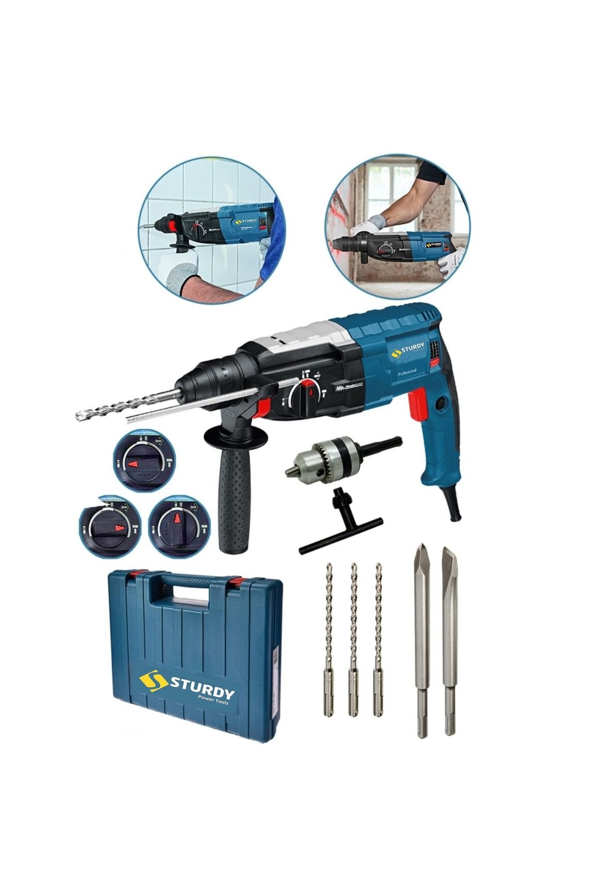 Sturdy Power Tools KIRICI DELİCİ HİLTİ 5 PARÇA UC PRO MATKAP HİLTİ VİDALAMA