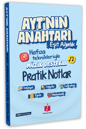 Anahtar Kitap 2026 Ayt'nin Anahtarı Eşit Ağırlık Tek Kitap Hafıza Teknikleriy...