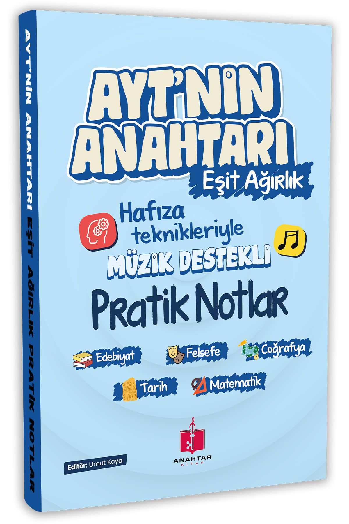 Anahtar Kitap 2025 AYT'nin Anahtarı Eşit Ağırlık Tek Kitap Hafıza Teknikleriyle Müzik Destekli Pratik Notlar