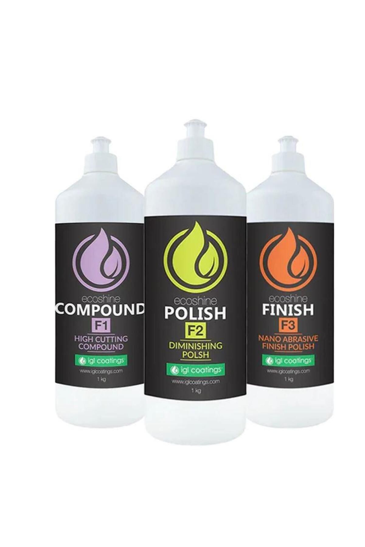 IGL COATINGS IGL Ecoshine Compound F1 + Polish F2 + Finish F3 1lt. 3’lü Set