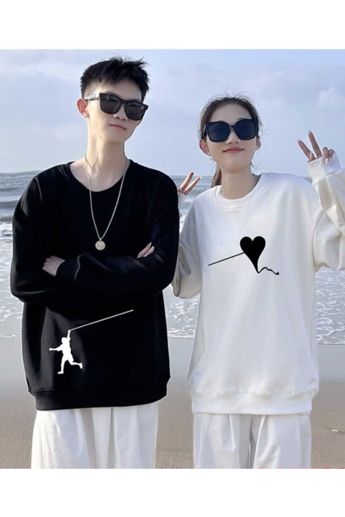 WOODROFFE 2 Li Harajuku Style Çift Sevgili Kombinleri Couple Clothing Yeni Sezon (Adet Fiyat)