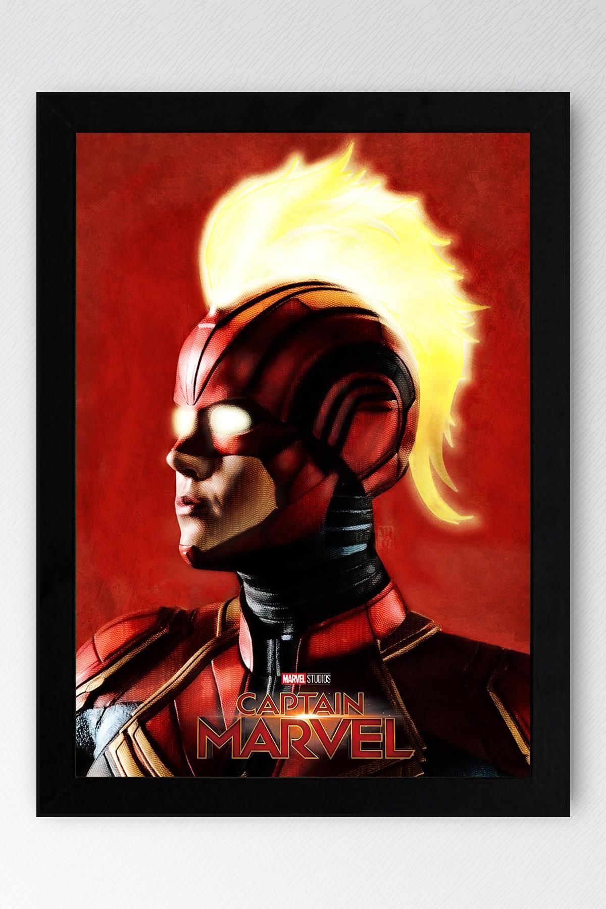 Saturn Captain Marvel Çerçeveli Tablo - Kaptan Marvel Poster Tablo