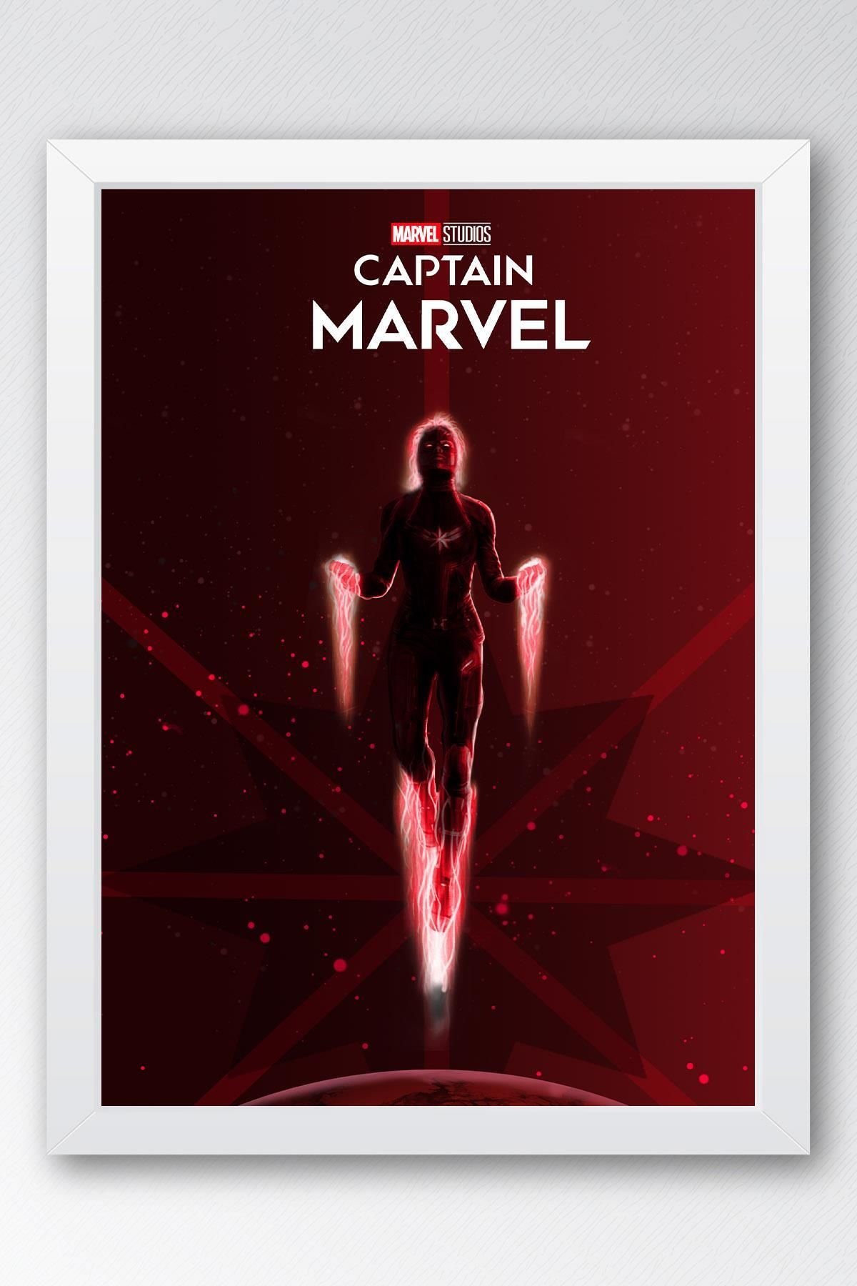 Saturn Captain Marvel Çerçeveli Tablo - Kaptan Marvel Poster Tablo