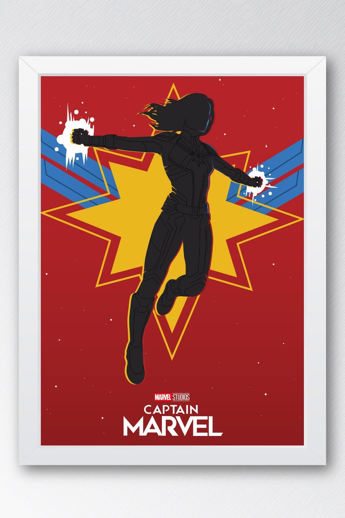 Saturn Captain Marvel Çerçeveli Tablo - Kaptan Marvel Poster Tablo