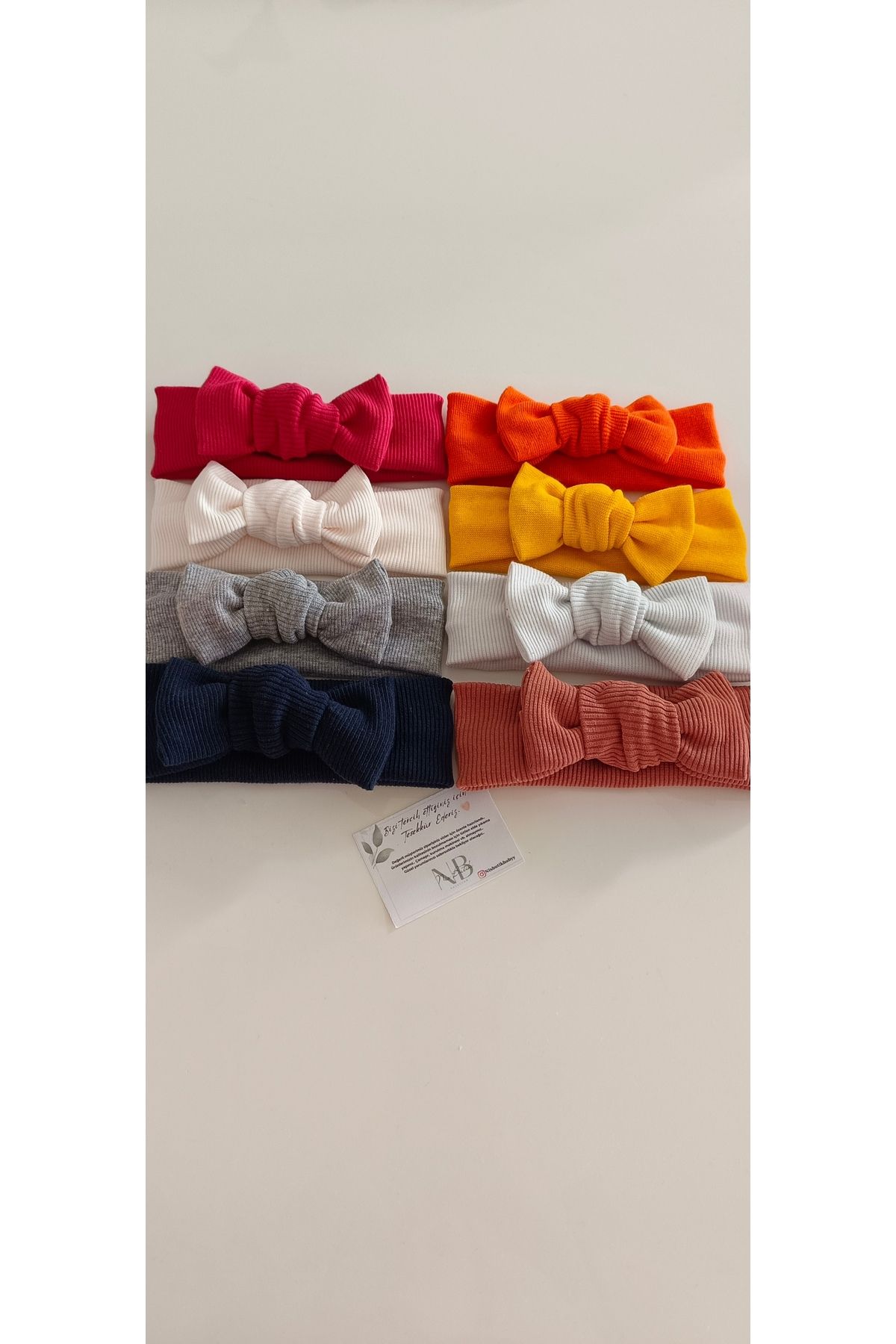 nisbutik aksesuar Nisbutikaksesuar 8'li Kız Bebek Bandana Seti, Hediyelik Bandana Seti