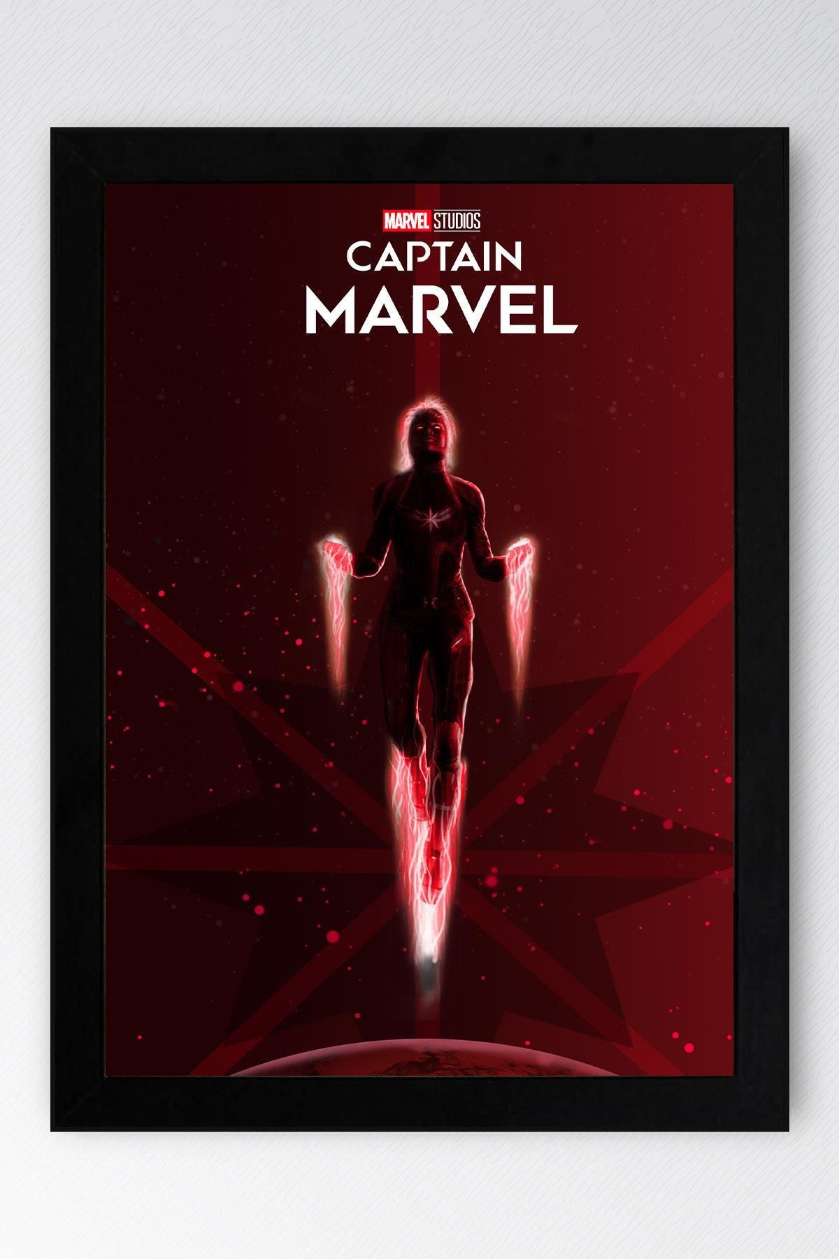 Saturn Captain Marvel Çerçeveli Tablo - Kaptan Marvel Poster Tablo