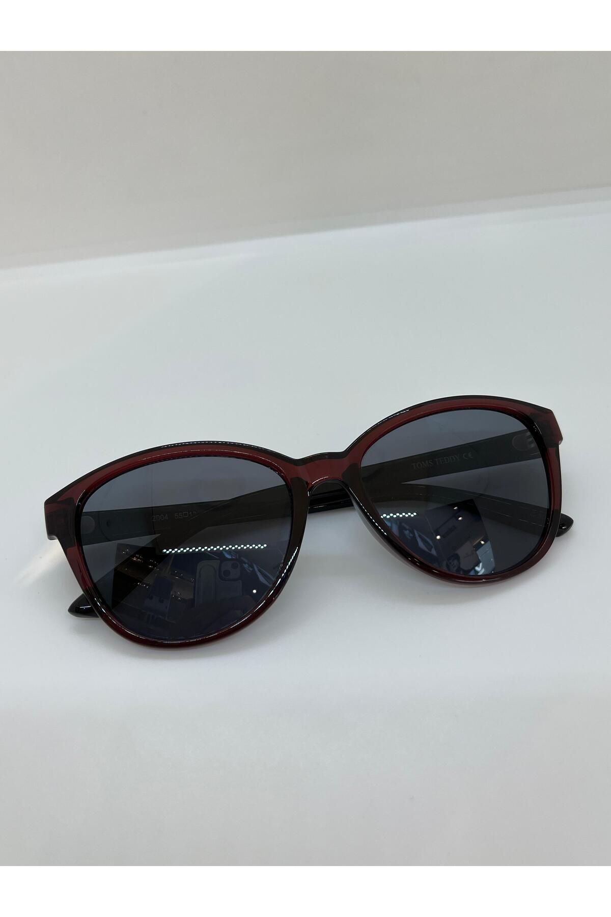 Tutiwood-2004 55/13 Burgundy Rimmed Cat Eye Women's Sunglasses 4