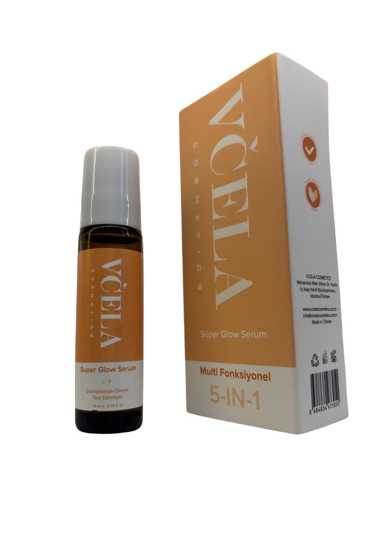 VCELA SUPER GLOW SERUM 5-IN-1 KONSANTRE VEGAN DOĞAL İÇERİKLİ ROLL-ON LEKE SERUMU