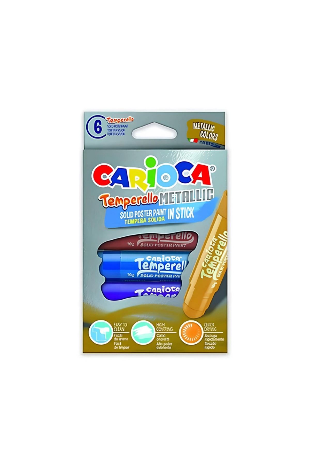 NessiWorld Carioca Temperello Stıck Poster Boyama Kalemi Metalik 6 lı