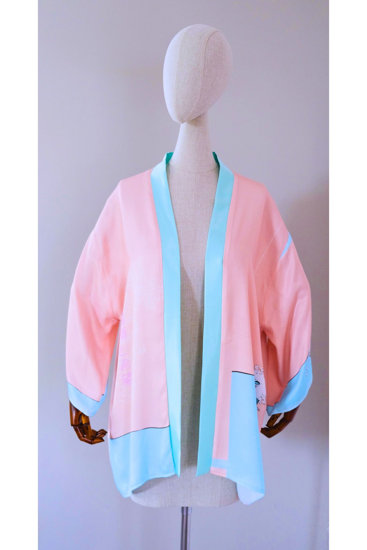 Atelier Nui-Pink Dragon Kimono / Powder Pink Dragon Kimono / m 4