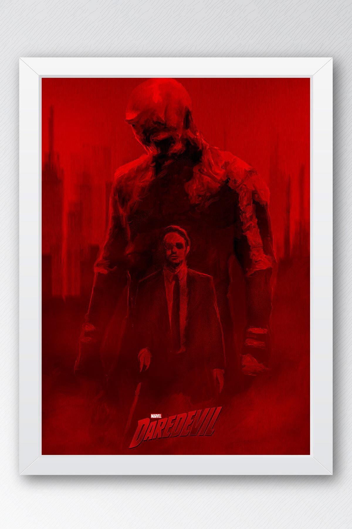 Saturn Daredevil Çerçeveli Tablo - Marvel Dizi Poster Tablo