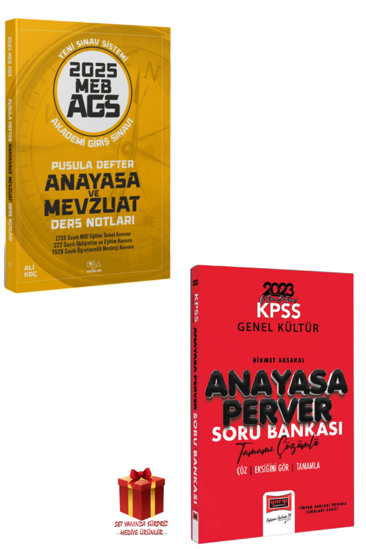 CBA Akademi 2025 CBA Yayınları MEB AGS Anayasa Mevzuat Ders Notları+Anayasa Soru Bankası+Hediye