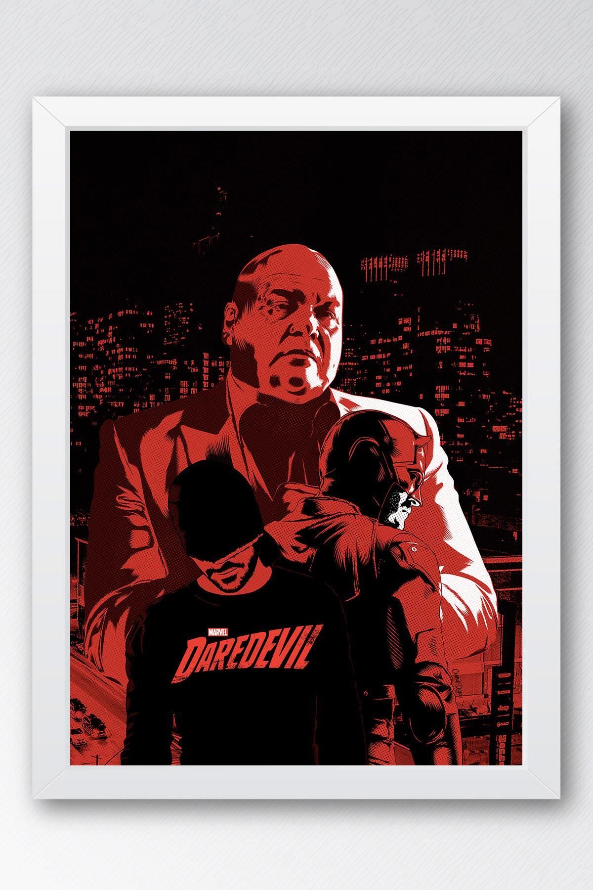 Saturn Daredevil Çerçeveli Tablo - Marvel Dizi Poster Tablo