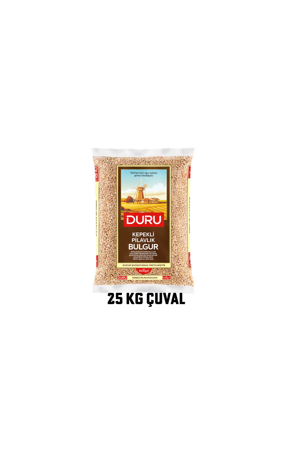 Duru Kepekli Pilavlık Bulgur 25 Kg Çuval