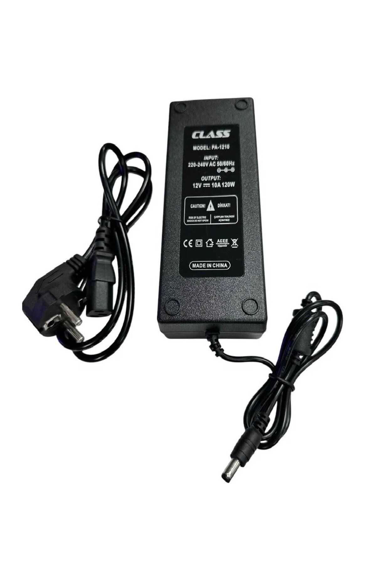 Class 12Volt 10Amper 120Watt Plastik Kasa Adaptör 12V 10A 5.5x2.5mm Jak Fişli