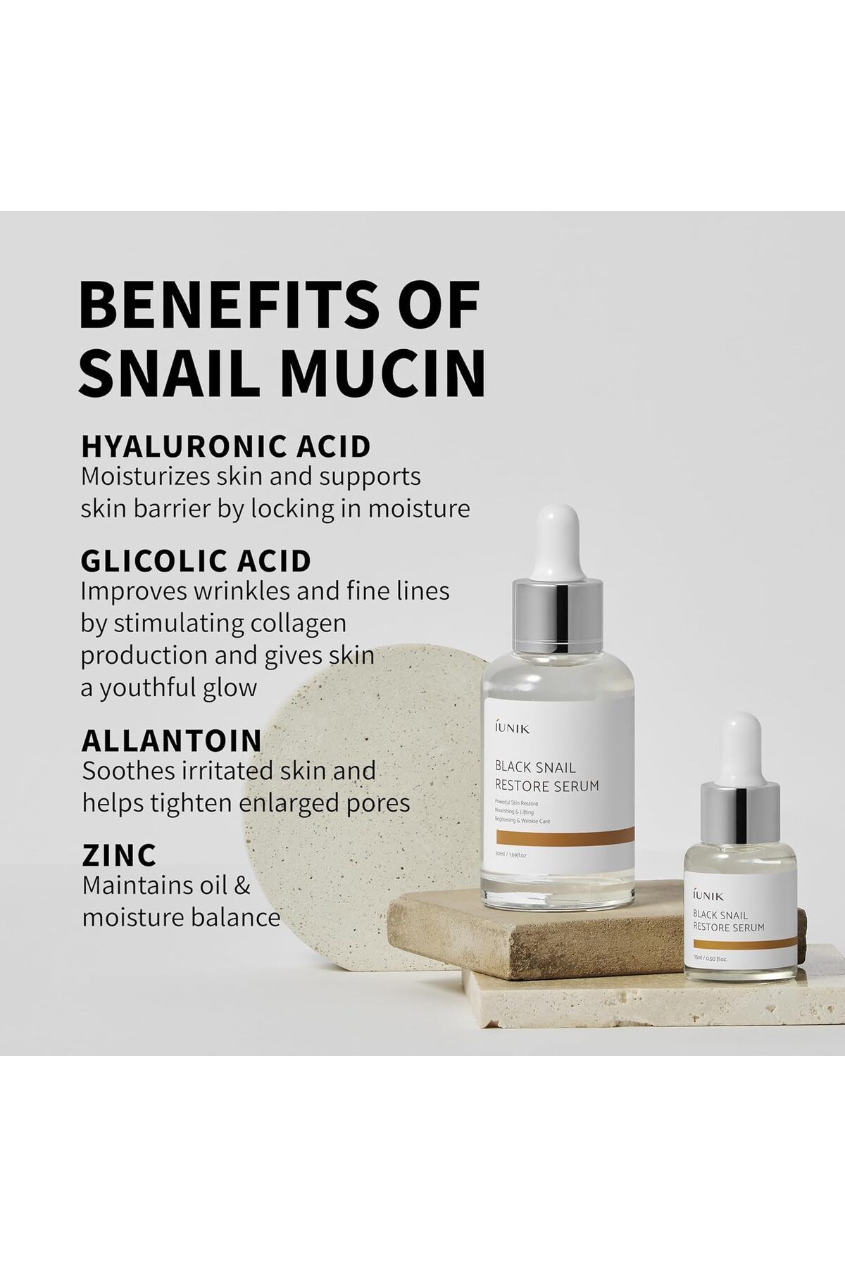 iUNIK-Iunik Black Snail Restore Serum 50 ml 3