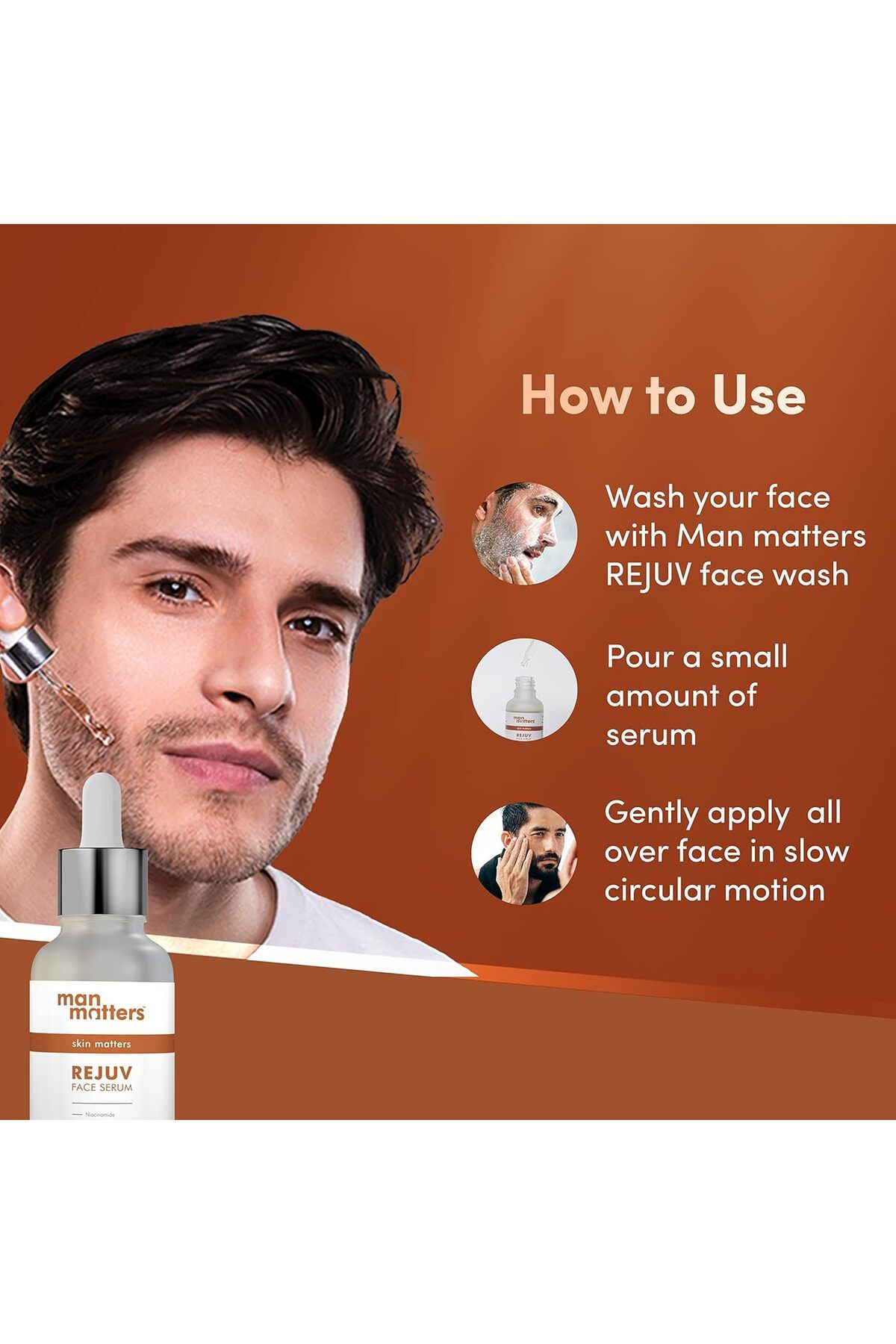 Man Matters-Rejuv Face Serum  | 10% Niacinamide & 2% Kakadu Plum 30 ml 4