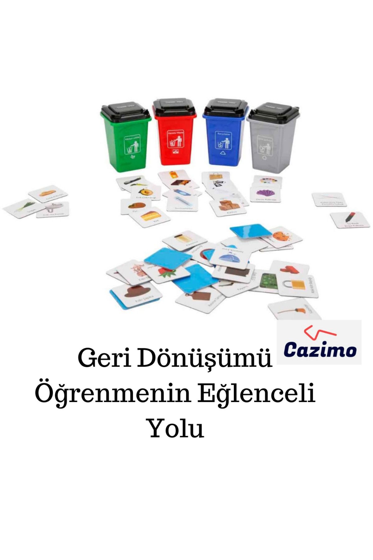 CAZIMO Eğitici Geri Dönüşüm Kutu Oyunu Çevre Bilinci Kazandıran Eğlence