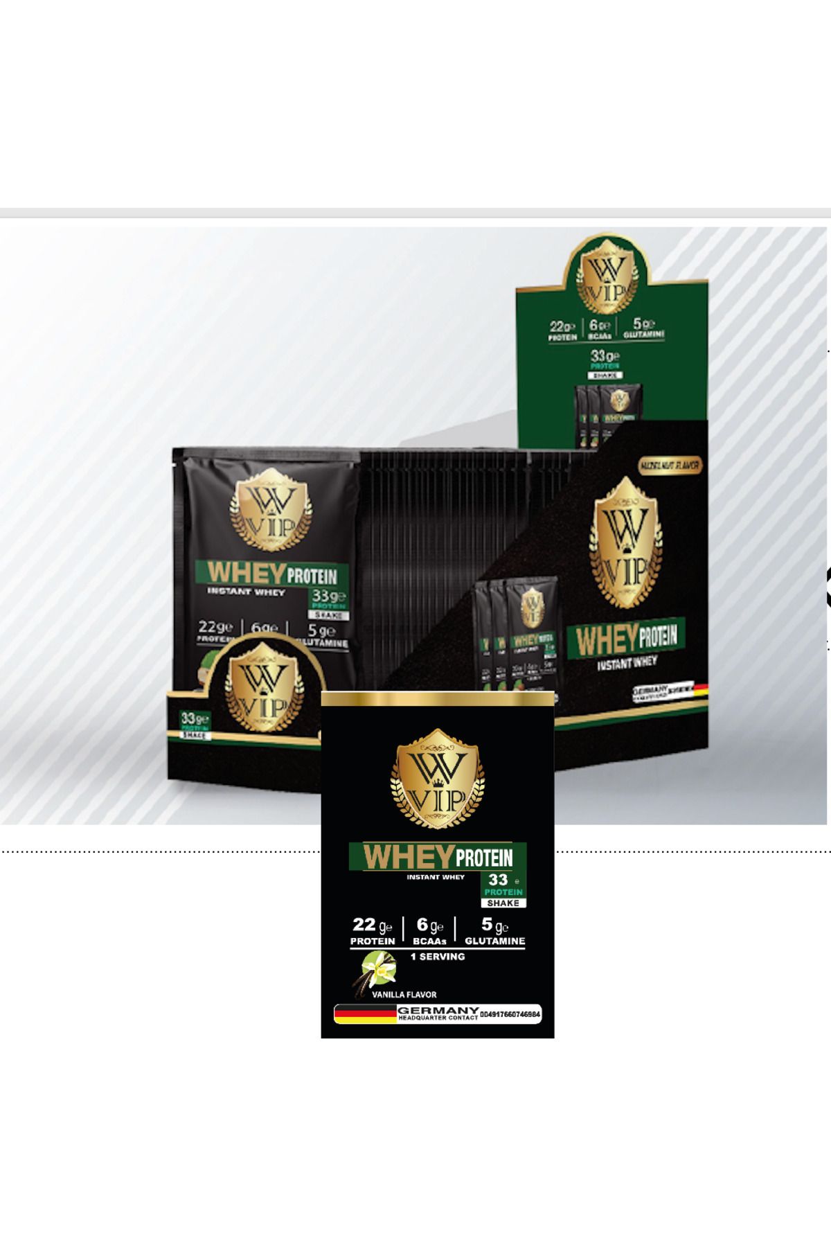 W VIP Whey Protein Tozu 33 Gr x 30 Saşe