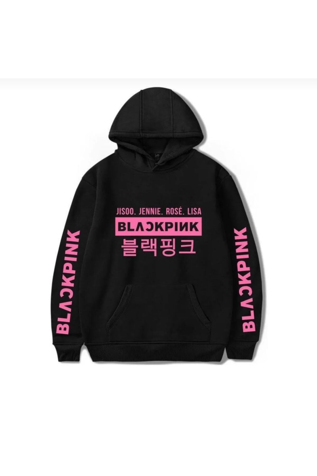 DENOKMODA BLACKPINK BASKILI HOODİE KAPÜŞONLU SWEAT