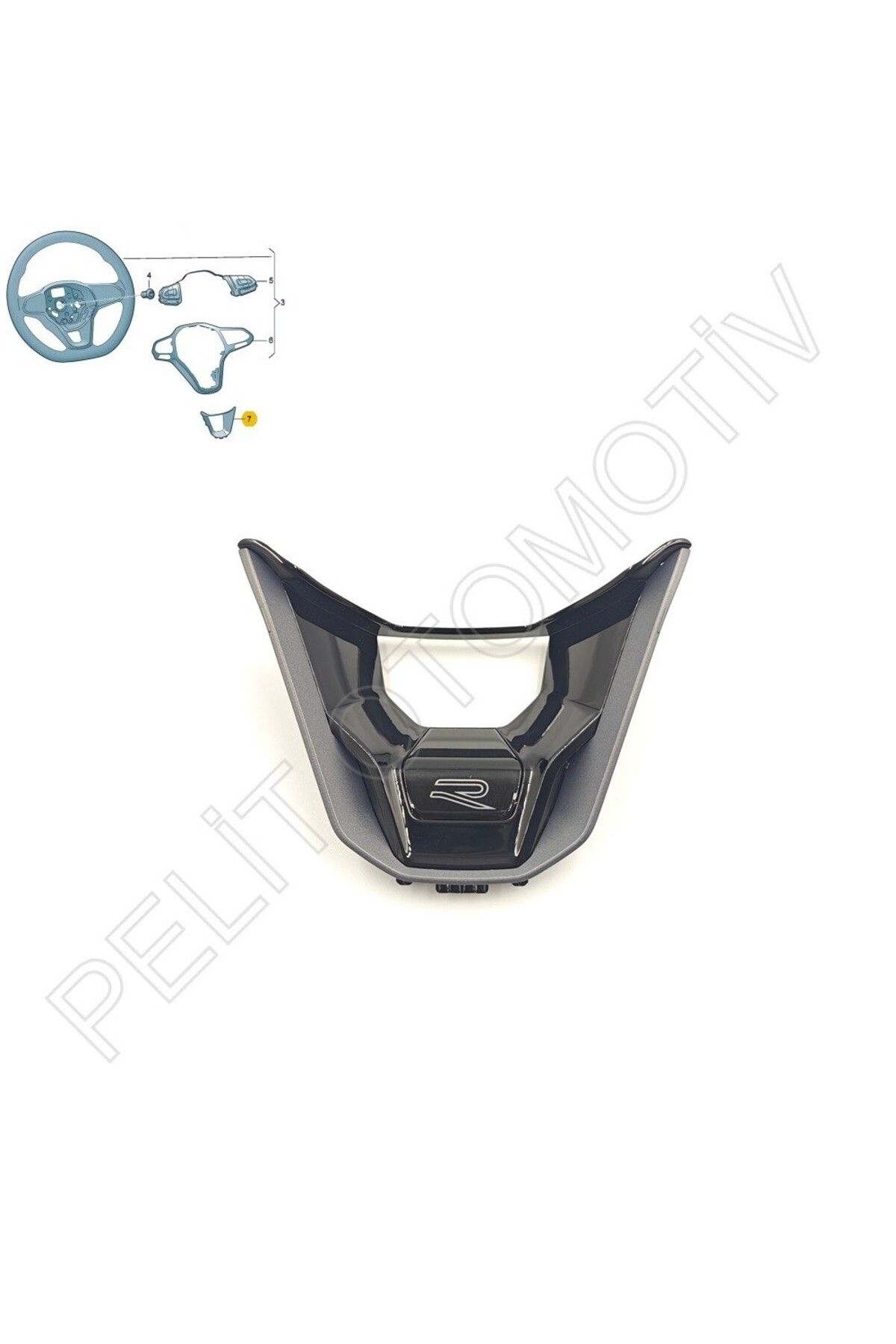 PELİTOTOMOTİV Passat R- LINE Direksiyon Plastiği Gri 5H0419659K (2015-2024)