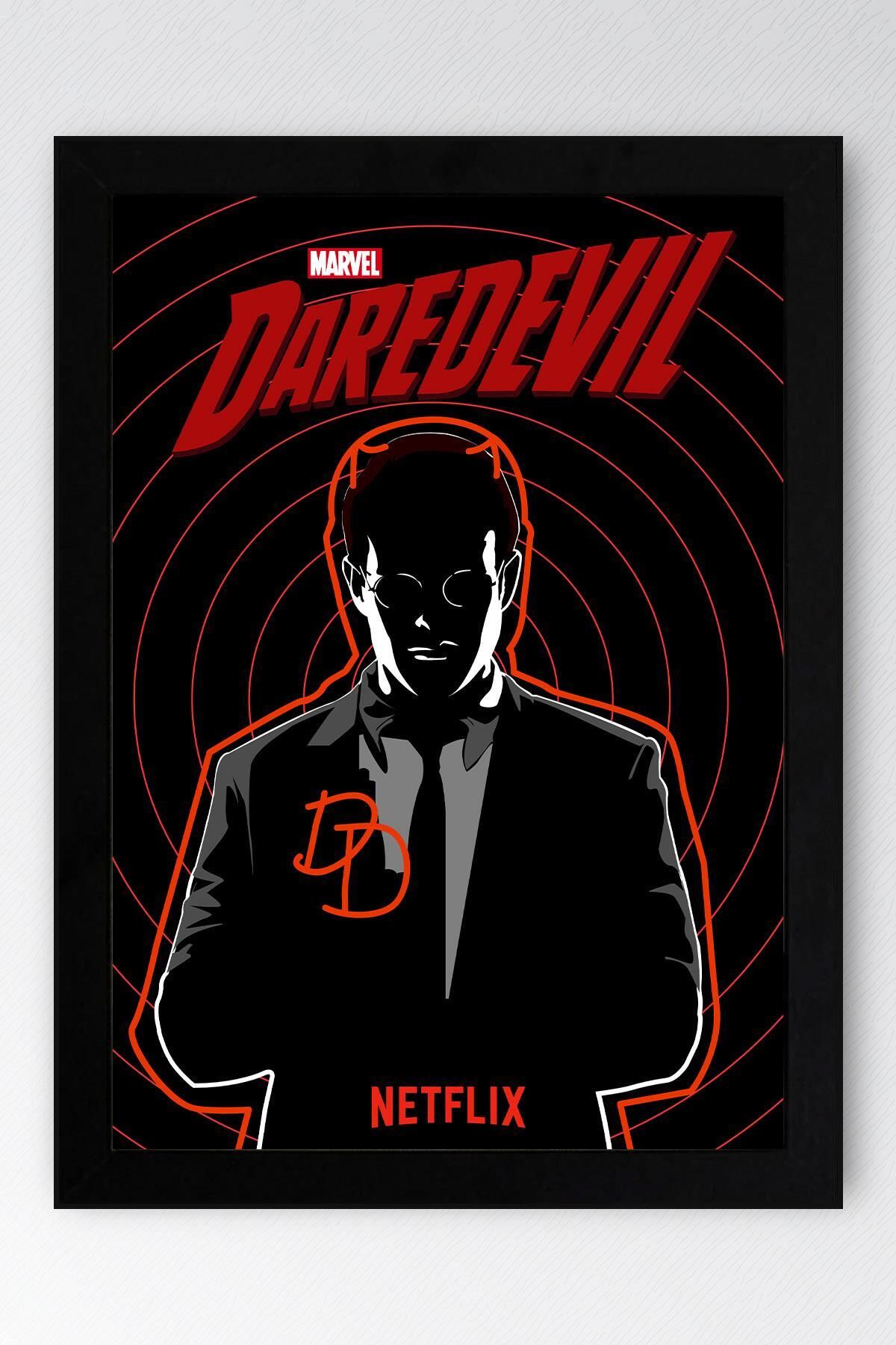 Saturn Daredevil Çerçeveli Tablo - Marvel Dizi Poster Tablo