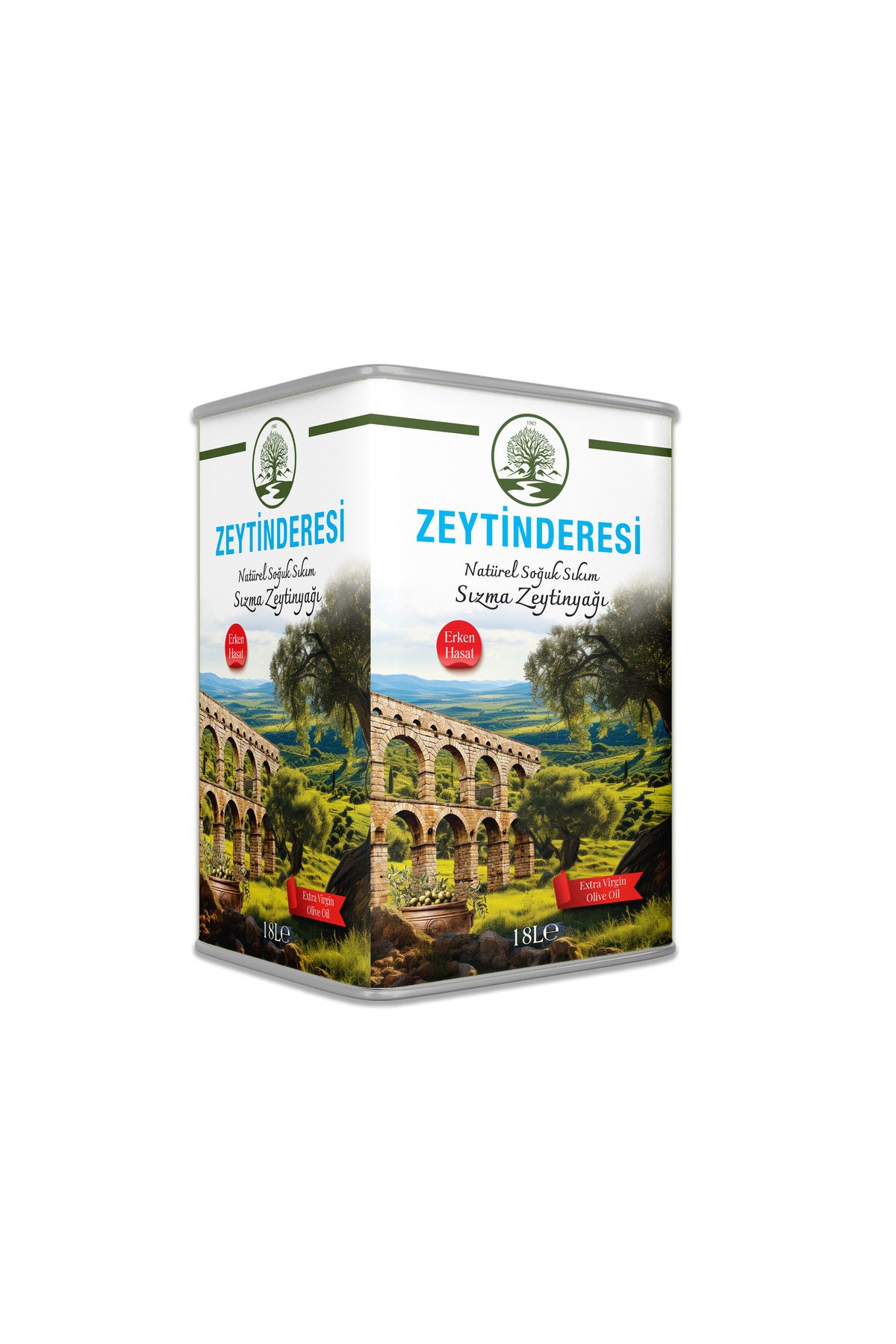 Natural Zeytin Deresi 18 Lt Natürel Sızma Soğuk Sıkım Zeytinyağı