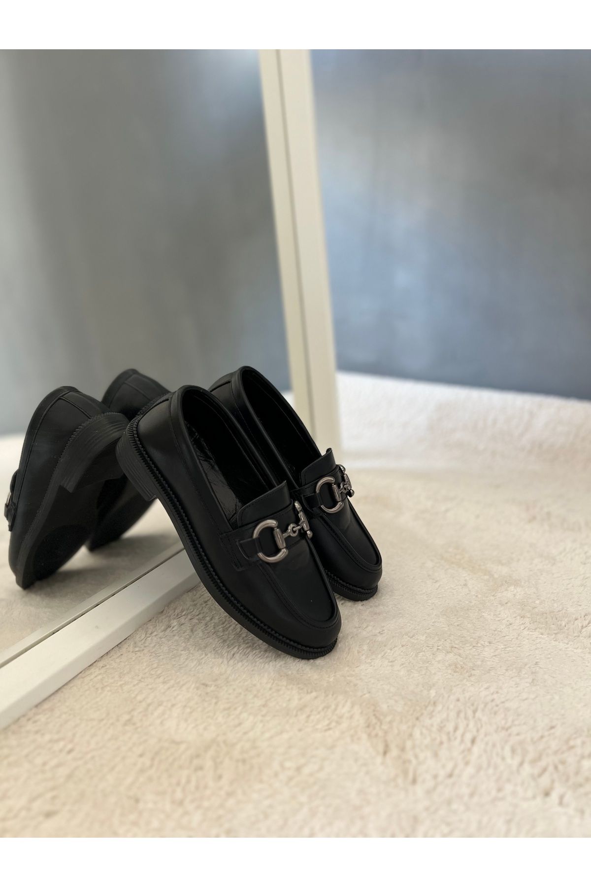 MİSU Negro Siyah Loafer Babet