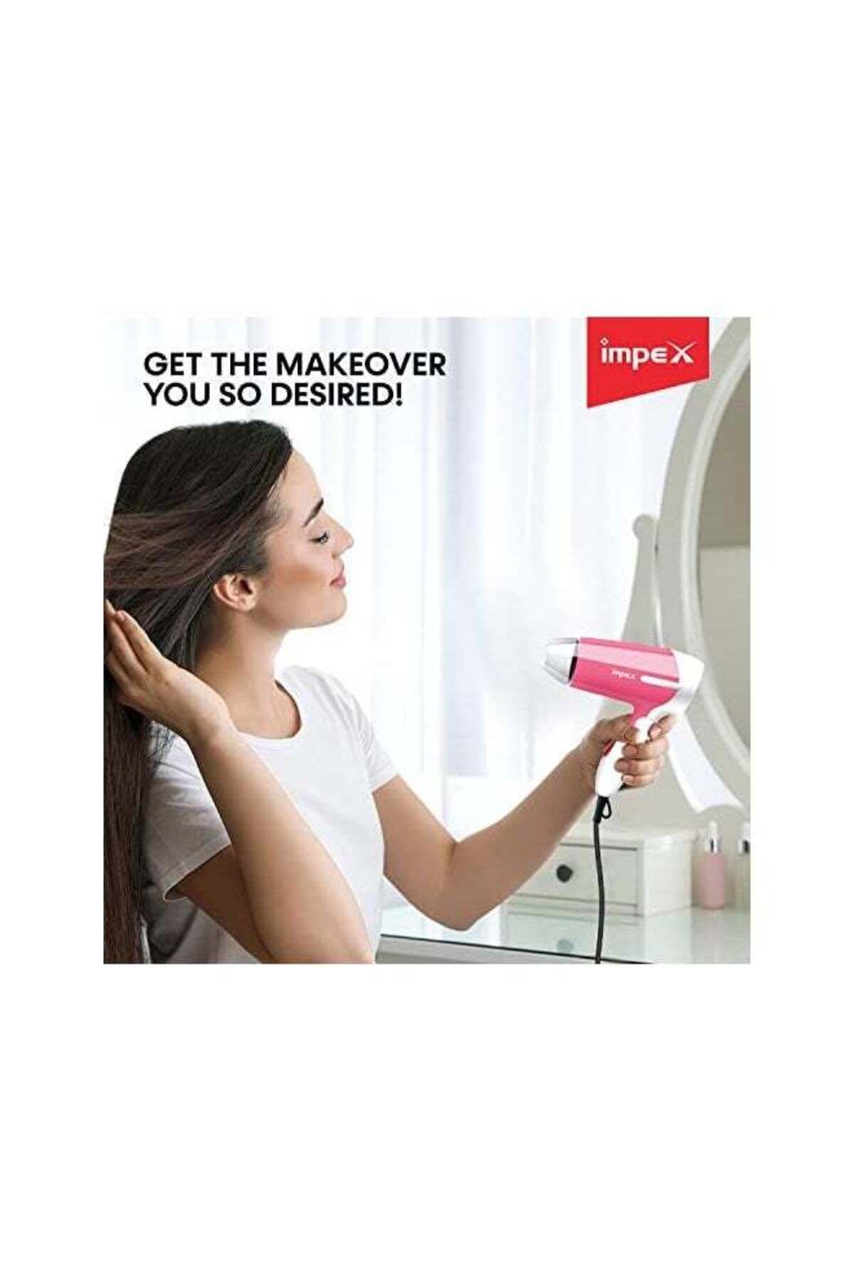 İMPEX-Hd-1K2 Foldable Handle Hair Dryer With 2 Speed/Heat Function - Assorted 5